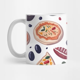 Seamless pattern with pizza Mug